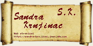 Sandra Krnjinac vizit kartica